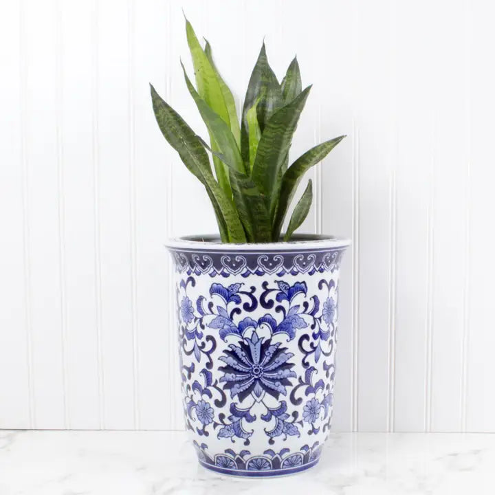 Blue Chinoiserie Planter - Large