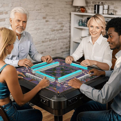 Mahjong Mat - Majestic Purple Chinoiserie