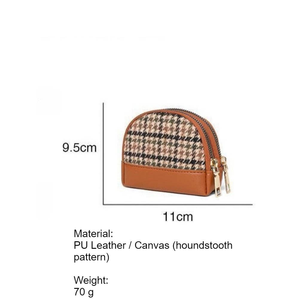 Fabric Coin Purse with Double Zipper