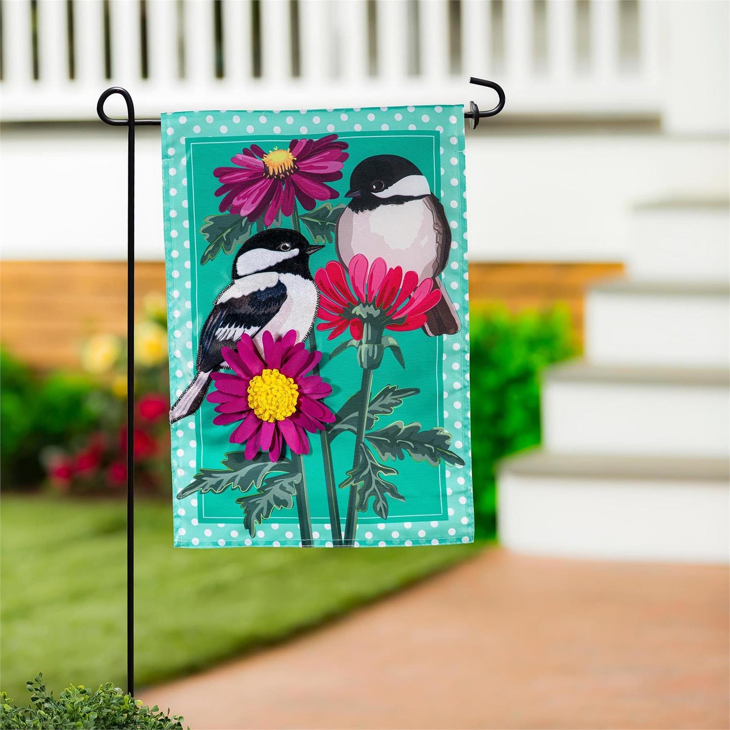 Chickadee Friends Garden Flag