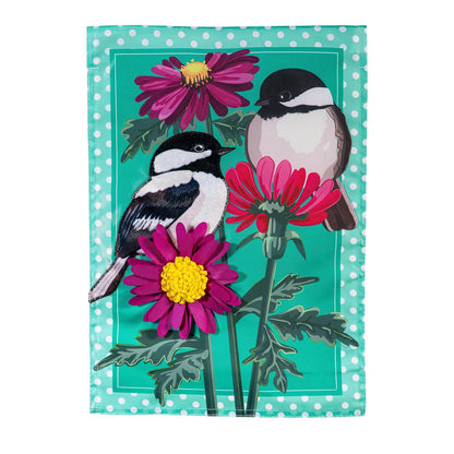 Chickadee Friends Garden Flag