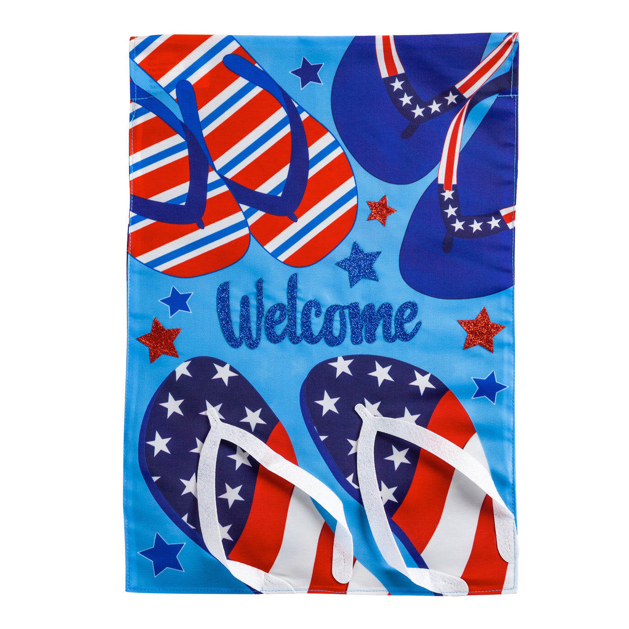 Patriotic Flip Flops Garden Flag