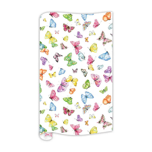 Handpainted Colorful Butterflies Wrapping Paper - 8ft