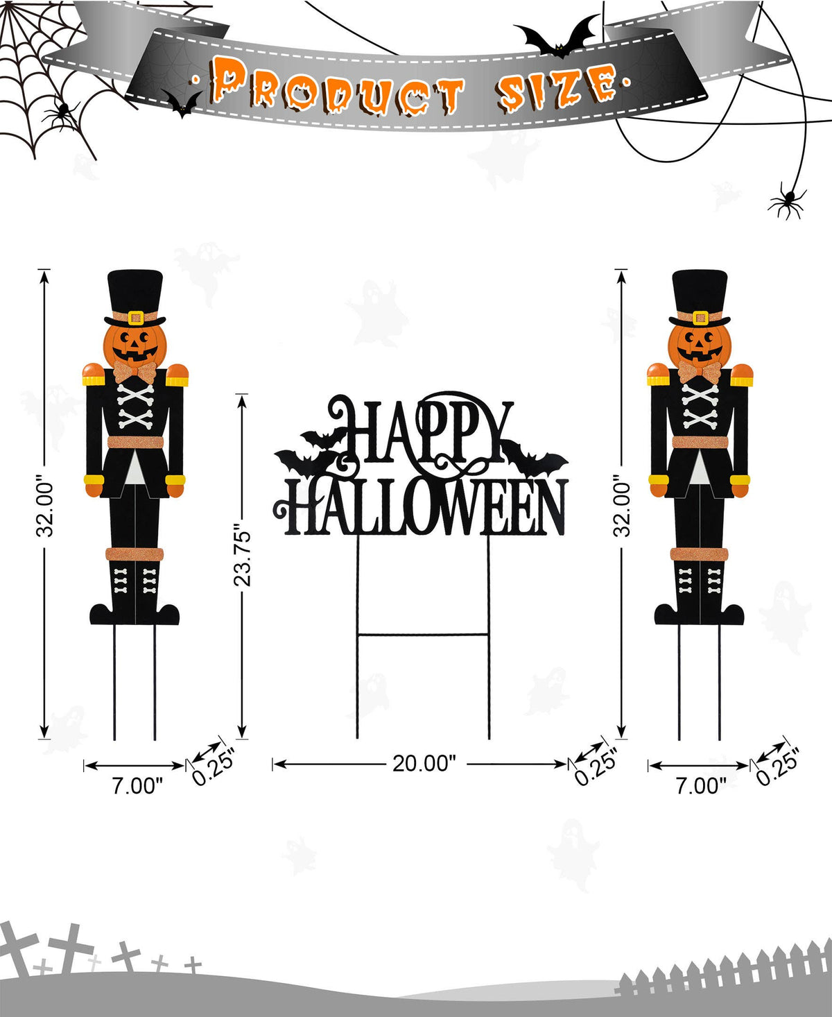 Halloween Metal Nutcracker Yard Stake
