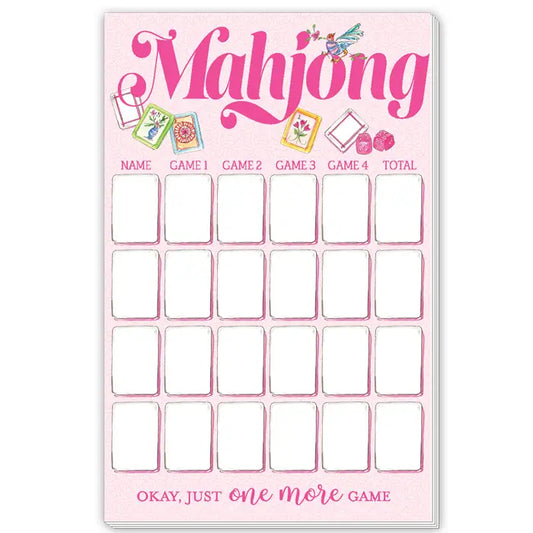 Handpainted Mahjong Score Pad Large Notepad
