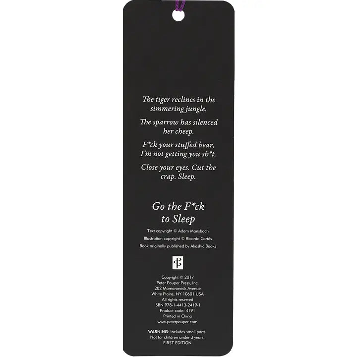 Go the F**k To Sleep Beaded Bookmark
