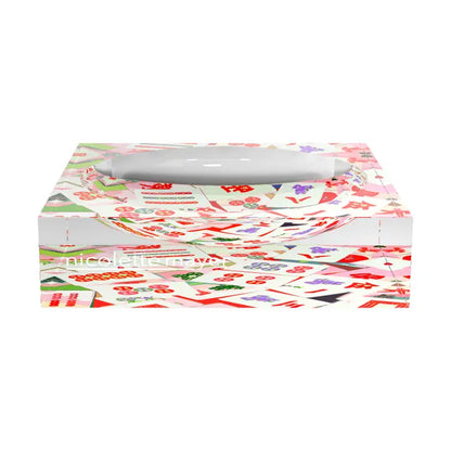 Mahjong Abstract Petal Acrylic Catchall Dish
