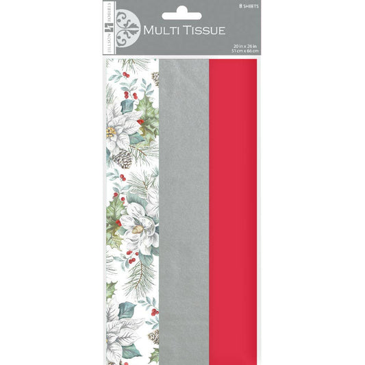 Snowdrift Floral & Holiday Colors Gift Tissue