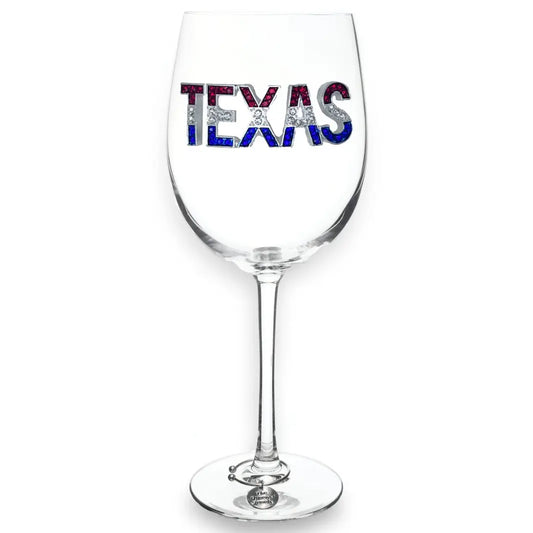Texas Stemmed Wine Glass