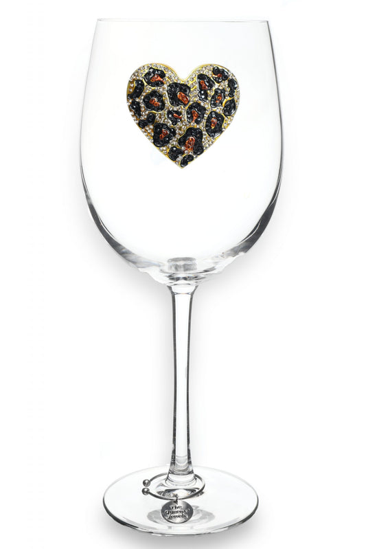 The Queens Jewel Leopard Wine Glass
