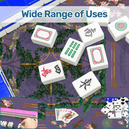 Mahjong Mat - Majestic Purple Chinoiserie