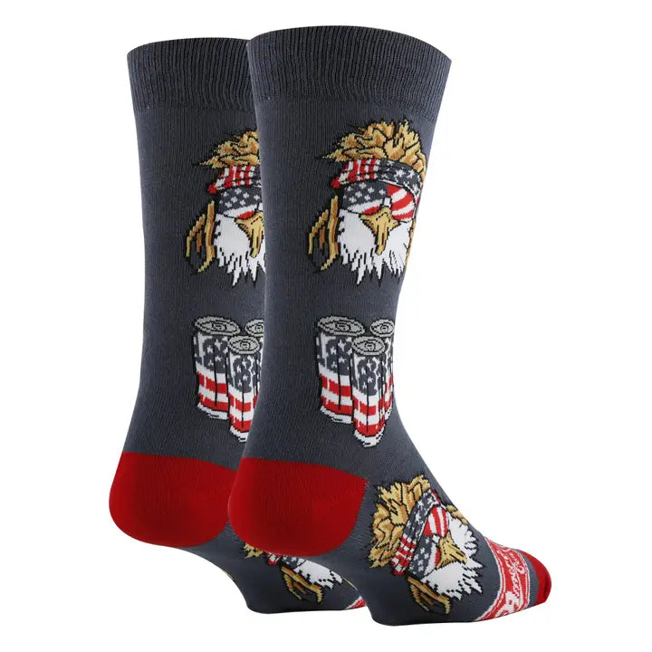 Ameri Can Novelty Eagle Cotton Crew Socks