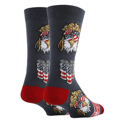 Ameri Can Novelty Eagle Cotton Crew Socks