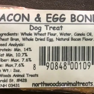 Bacon and Egg Dog Bone Treat