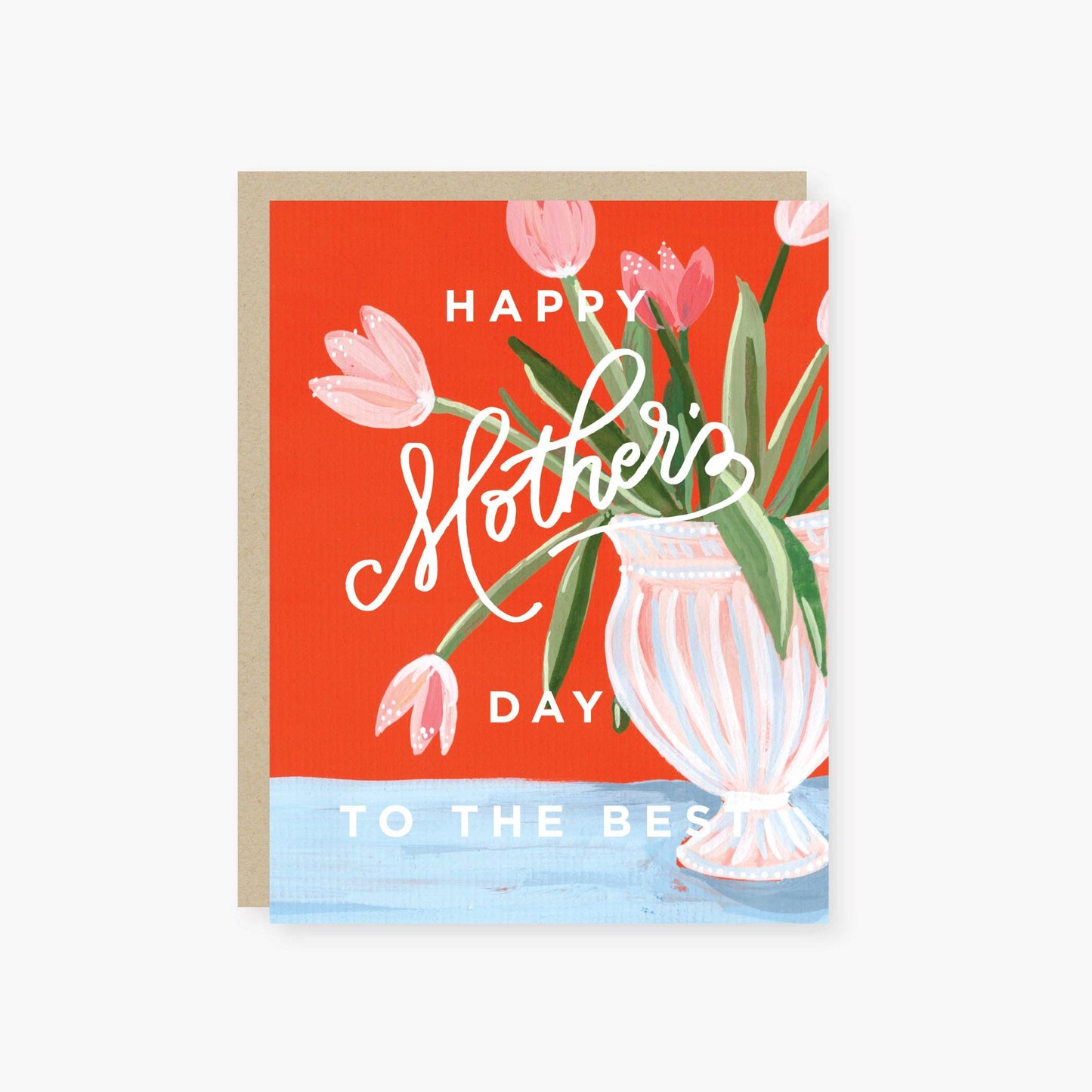 Tulip vase mother's day card
