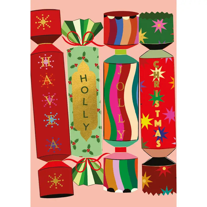 Christmas Greeting Card Xmas Crackers Art File