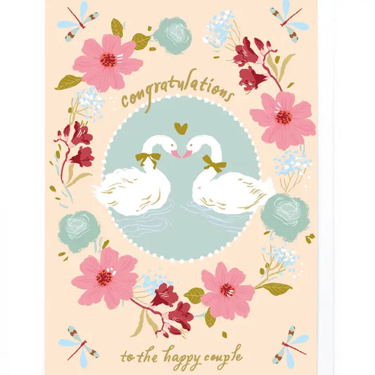 Wedding Swans Greeting Card