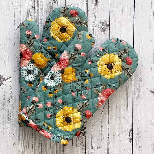 Hannah Floral Mitt, Set of 2