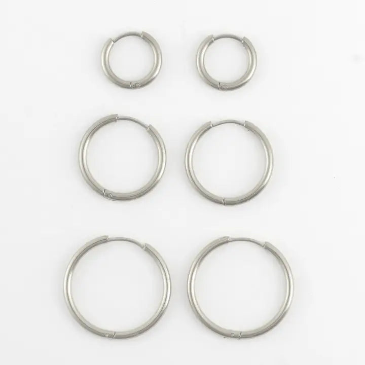 Classic Hoop Earring Trio