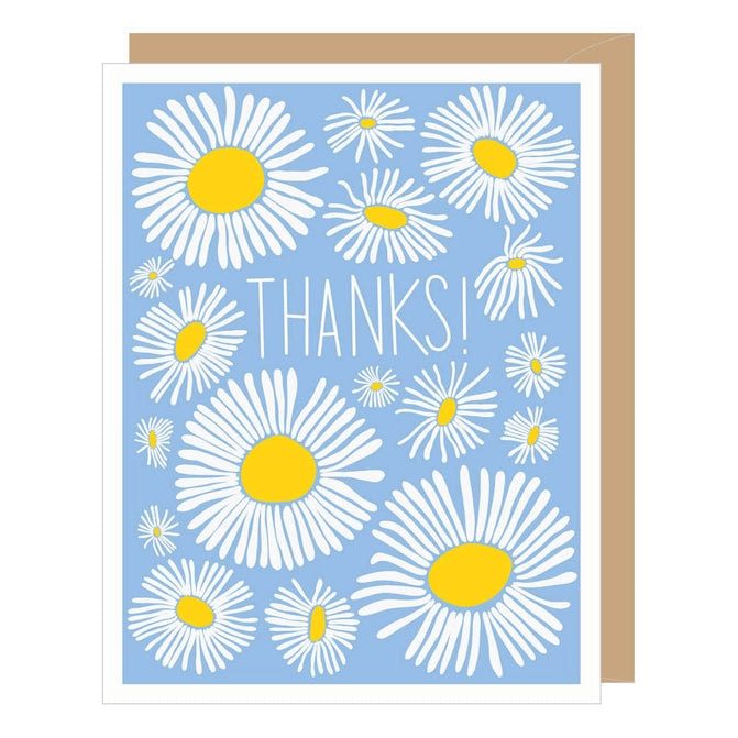 Abstract Daisies Thank You Card