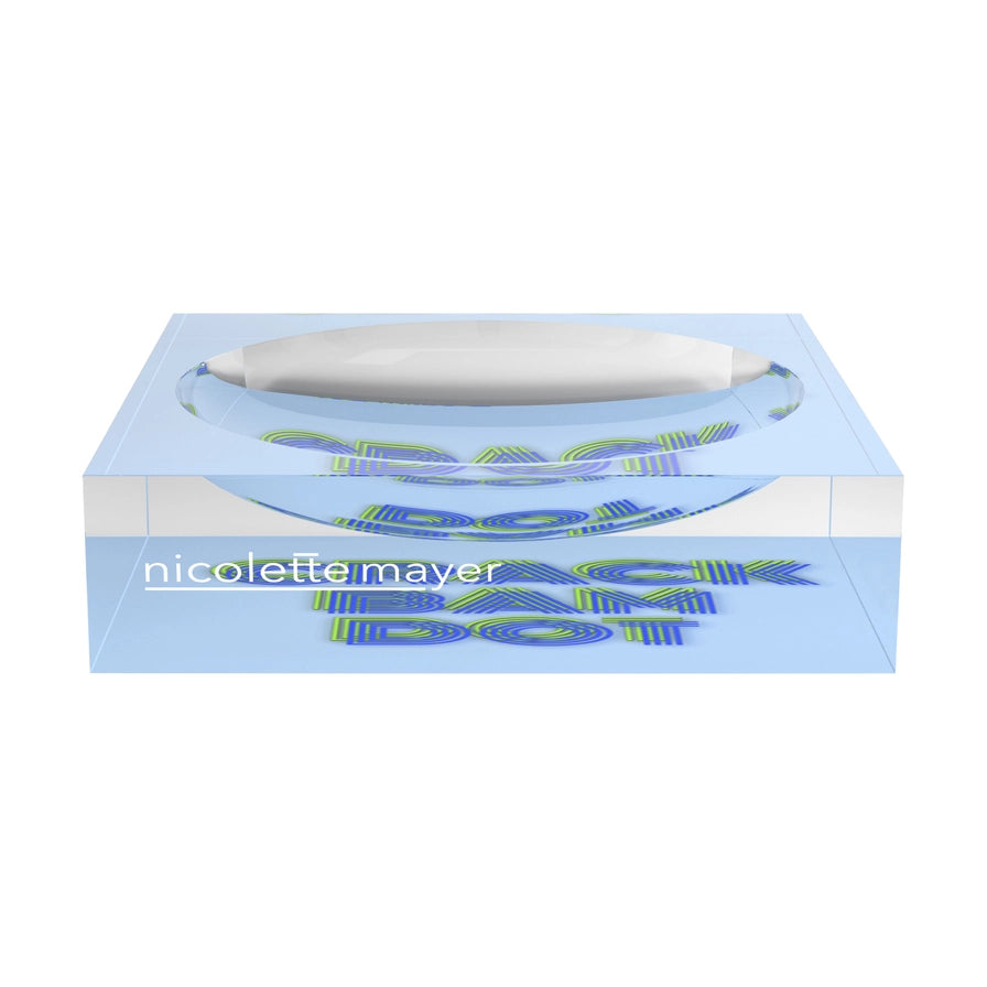 Mahjong Crack Bam Dot Blues Catchall Dish