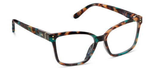 Octavia Teal Botanico Blue Light Reader Glasses by Peepers