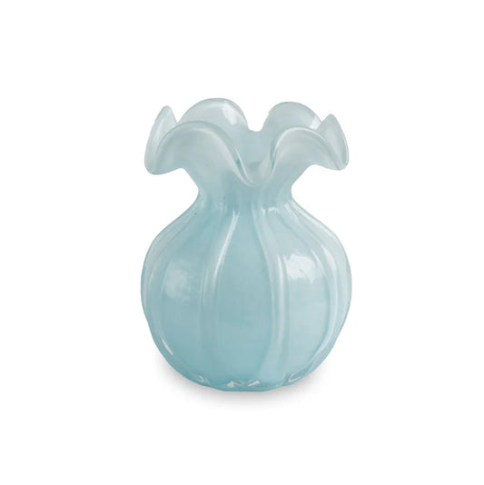 Beatriz Ball Glass Vento Medium Round Bud Vase- Sky