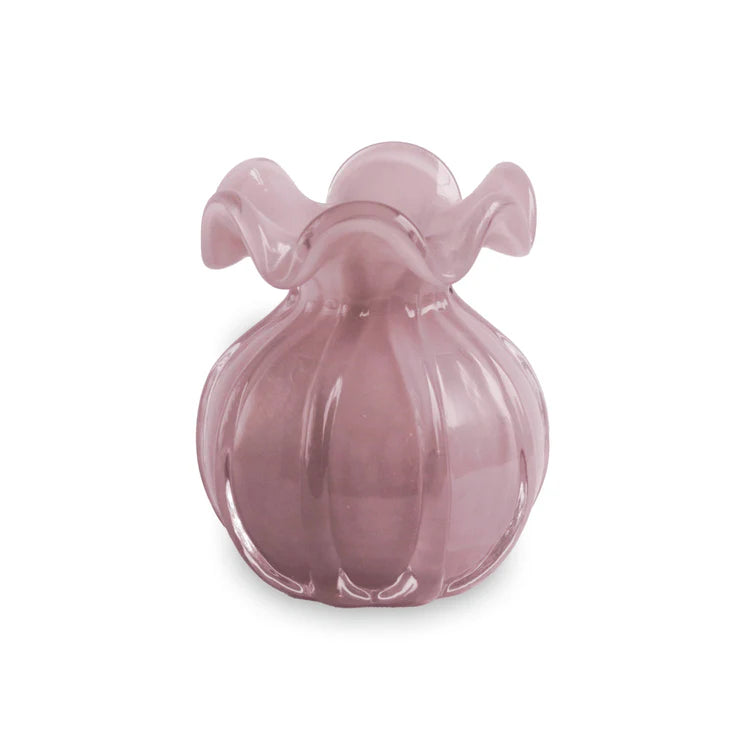 Beatriz Ball Glass Vento Medium Round Bud Vase- Plum