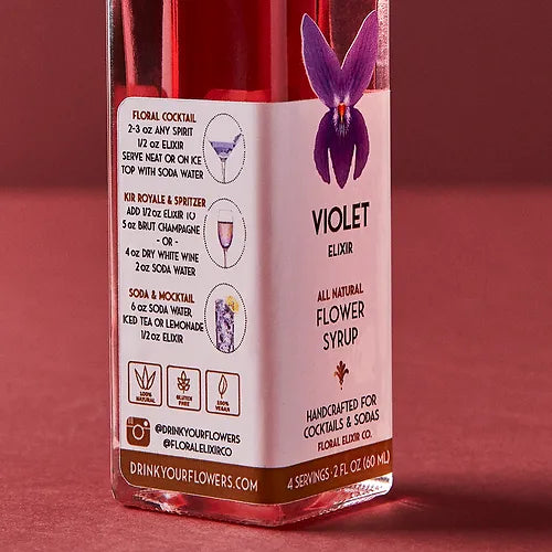 Violet Elixir Flower Syrup - 2oz