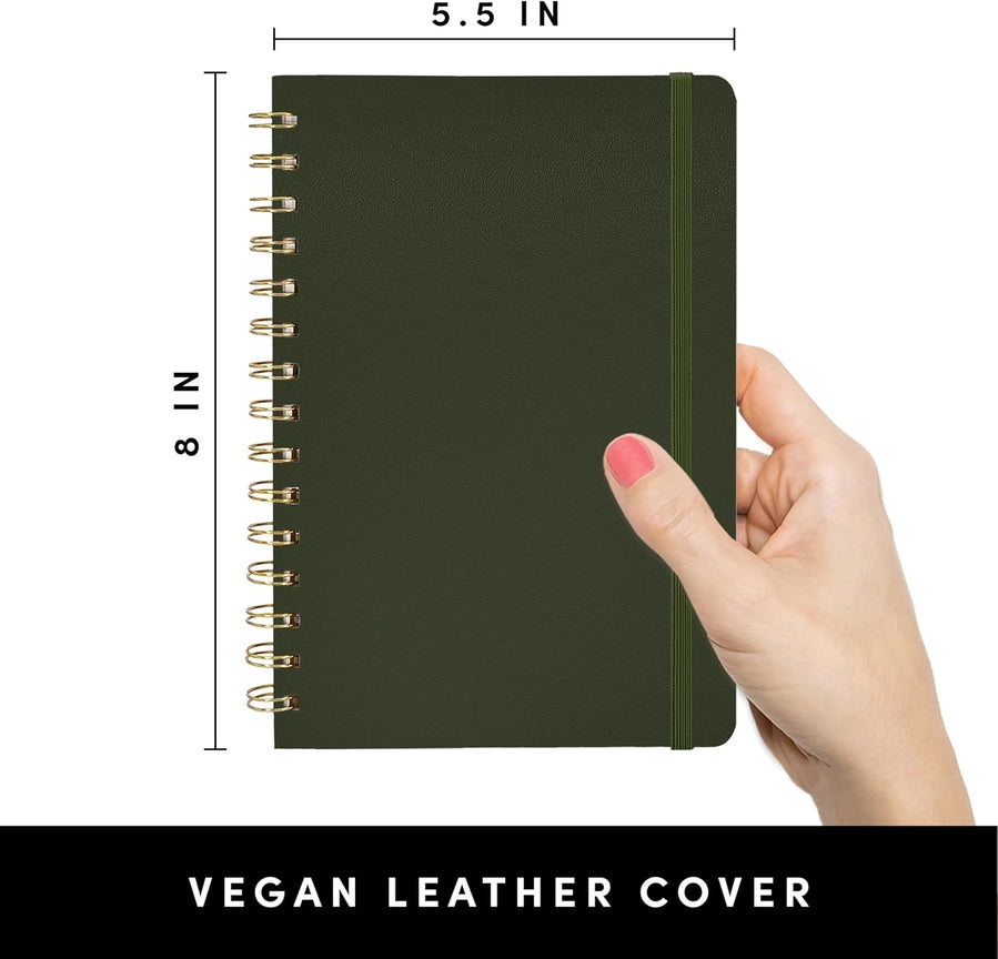 Spiral Bound Hardcover Grid Journal