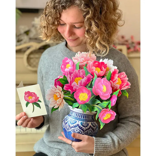 Peony Paradise Pop-up Card