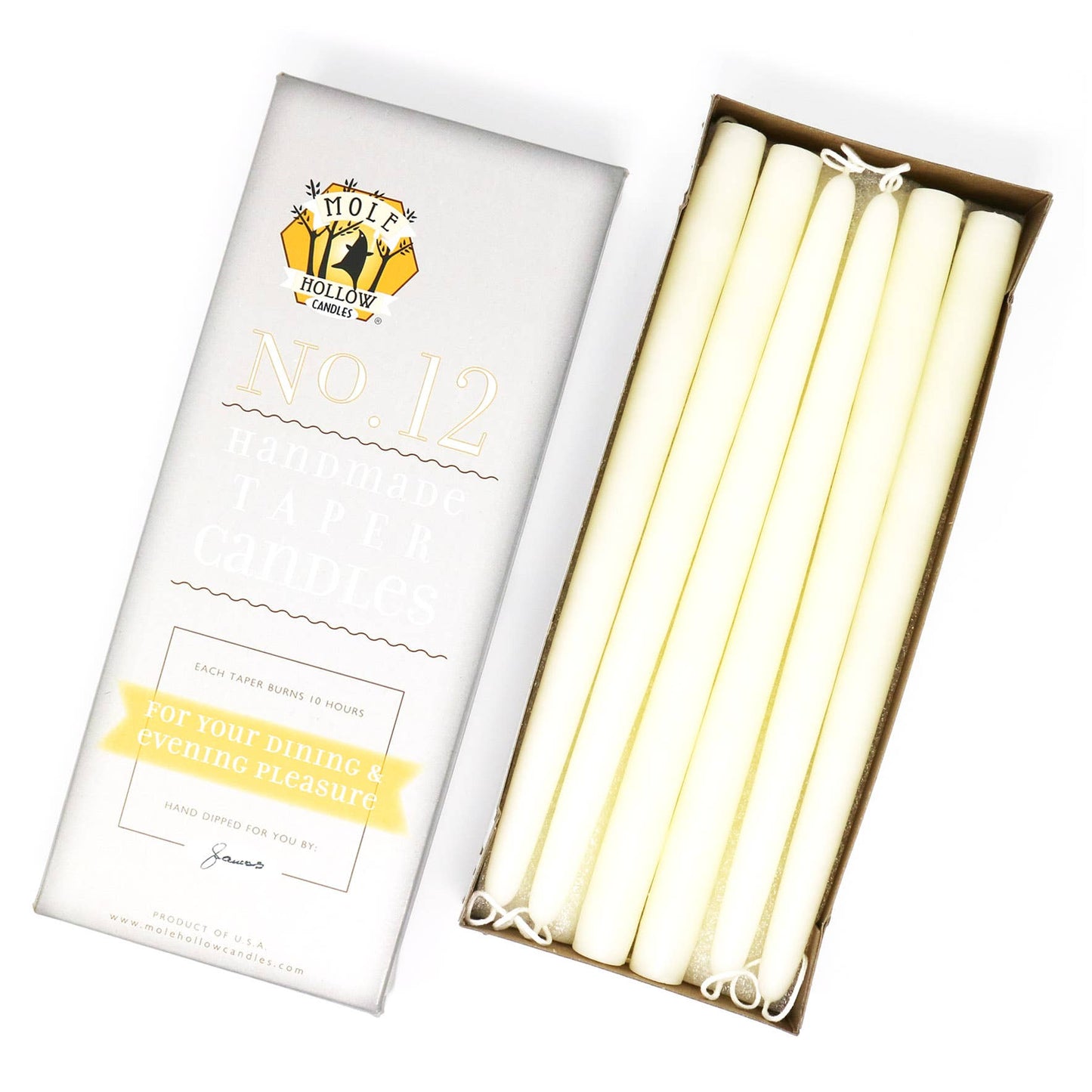 Shell White - Taper Candles