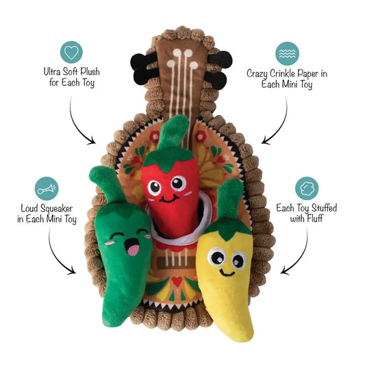 Fiesta Till You Siesta Plush Dog Toy Set