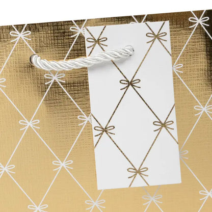 Beautiful Bows Gold Small Gift Bag