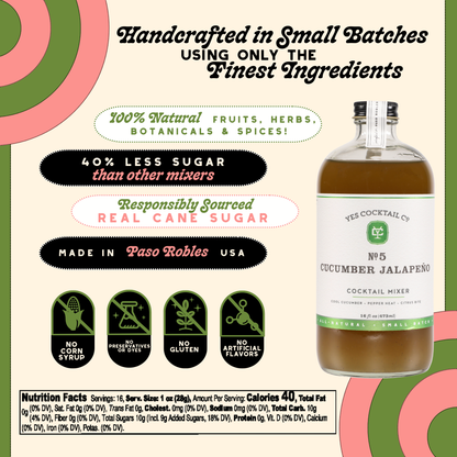 Cucumber Jalapeno Cocktail Mixer