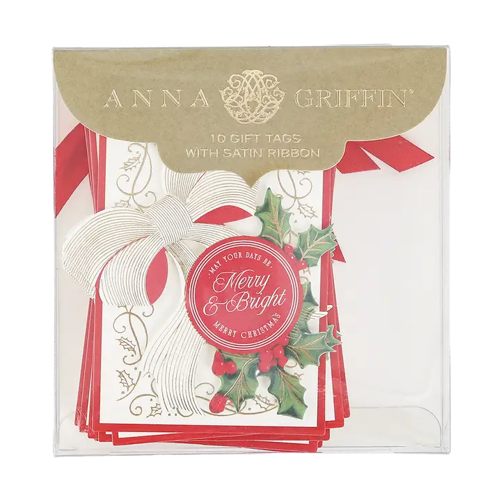 Heirloom Holly Gift Tags - 10 Ct