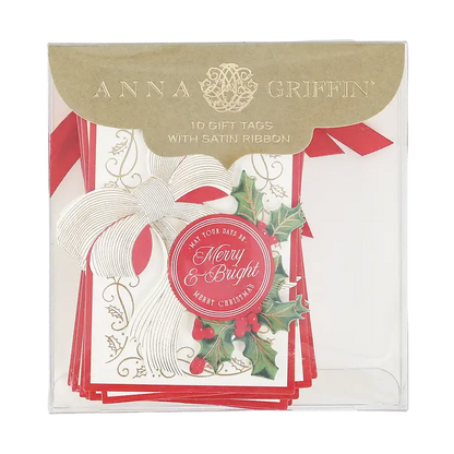 Heirloom Holly Gift Tags - 10 Ct