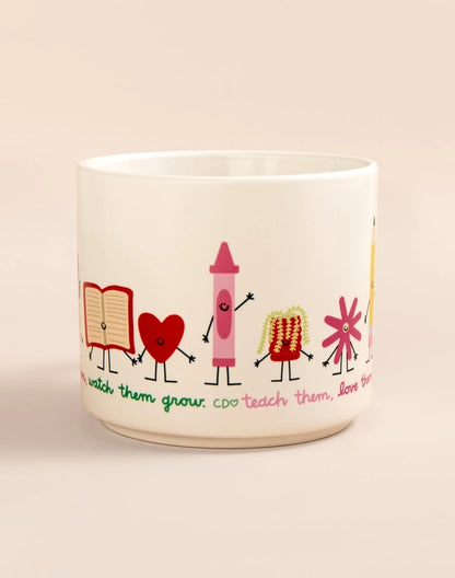 Teach Them Love Them Watch Them Grow Ceramic Mug - Cream