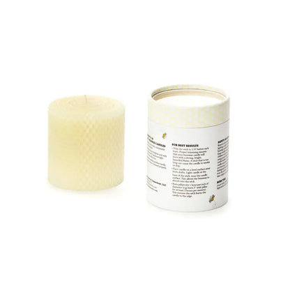 Pure Beeswax Pillar Candle – 3"