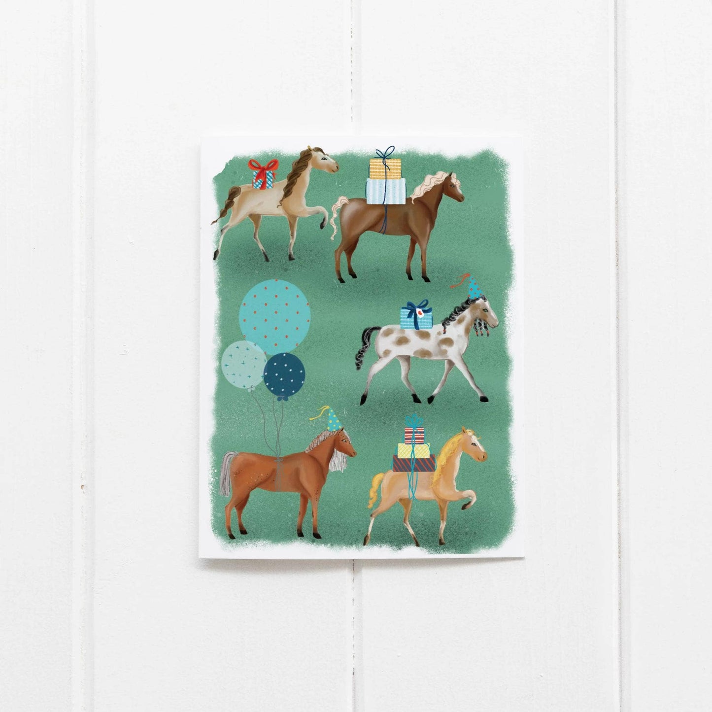 Horse Party Greeting Card