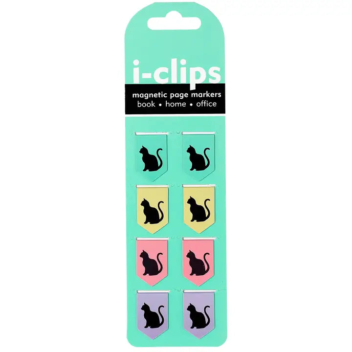 Black Cats I-Clips Magnetic Page Markers