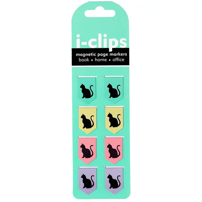 Black Cats I-Clips Magnetic Page Markers