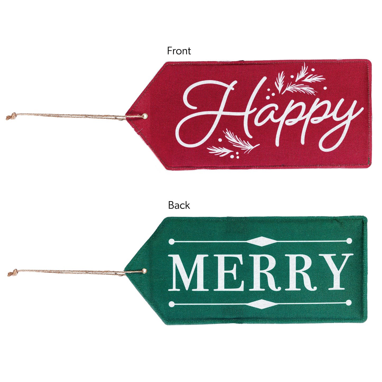 Merry, Happy Reversible Door Tag