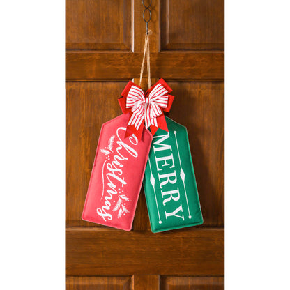 Merry, Happy Reversible Door Tag