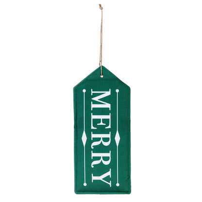 Merry, Happy Reversible Door Tag