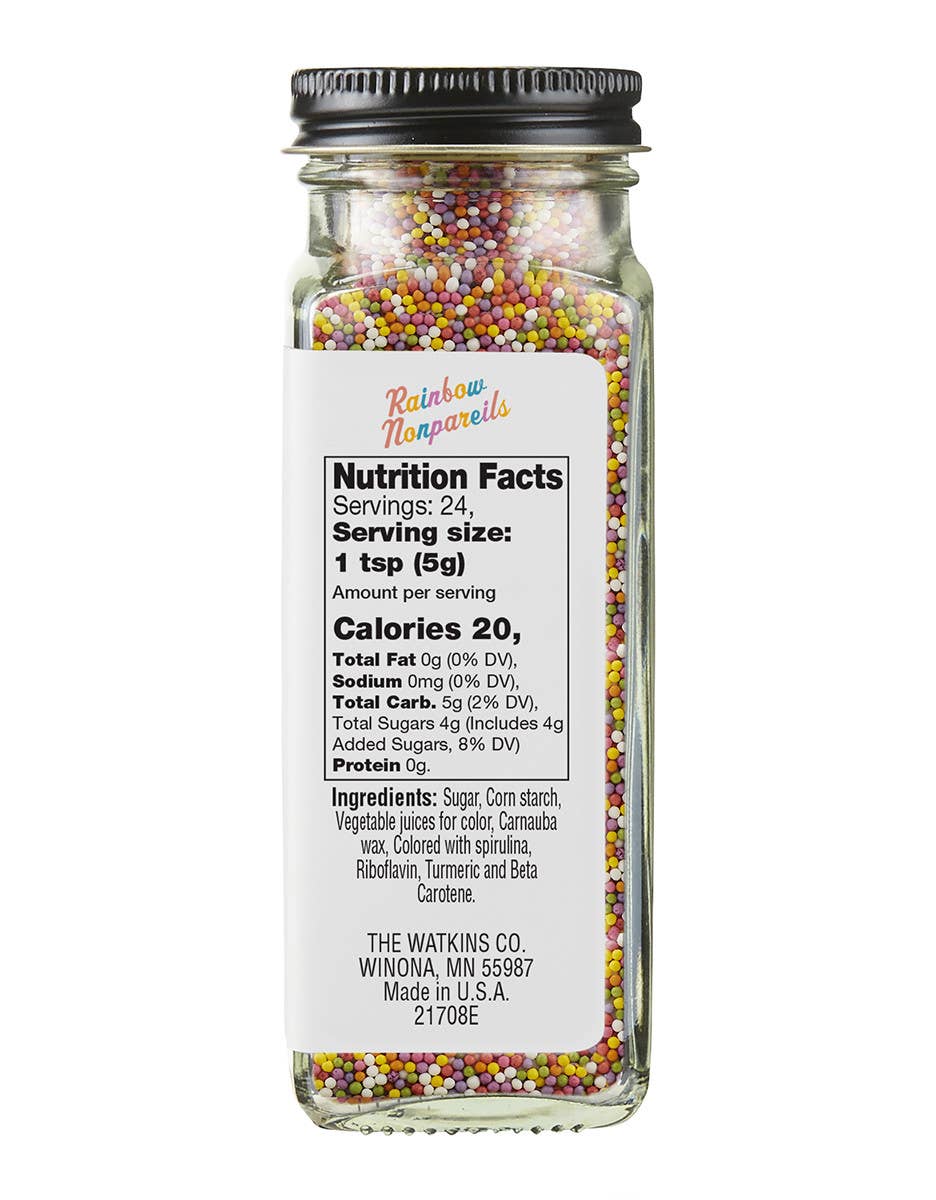 Rainbow Decorating Nonpareils, 4.2 oz