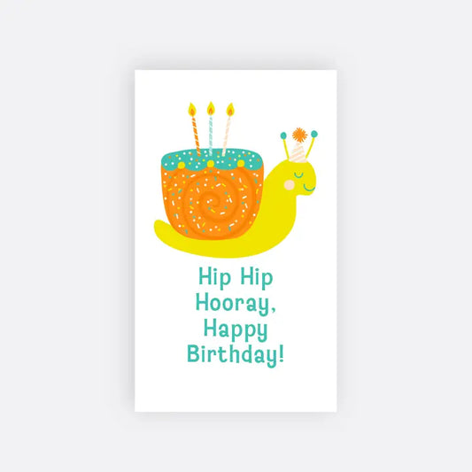 Birthday Cake Snake - Mini Notes Small Birthday Card
