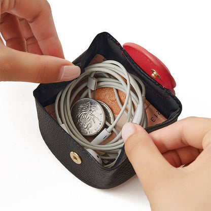 Top Grain Leather Heart Coin Purse