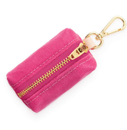 The Foggy Dog Hot Pink Waxed Canvas Poop Bag Dispenser