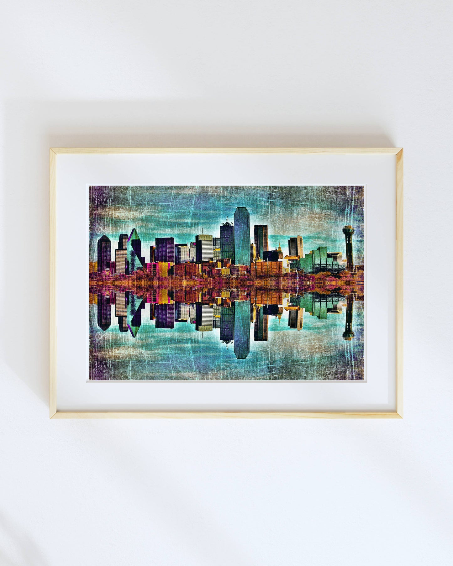 Lone Chimney Print - Dallas Skyline